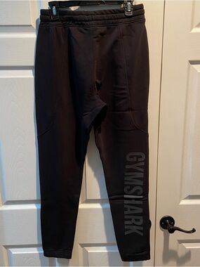 Gymshark Power Wordmark Oversized Joggers - Black / Gray